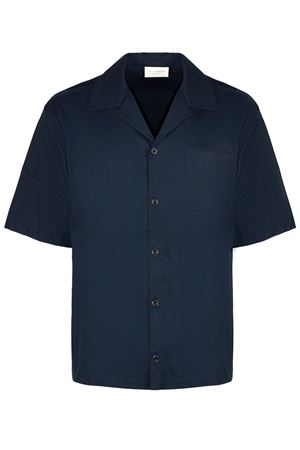 Camicia bowling misto cotone blu YES LONDON | XCM7228BLU